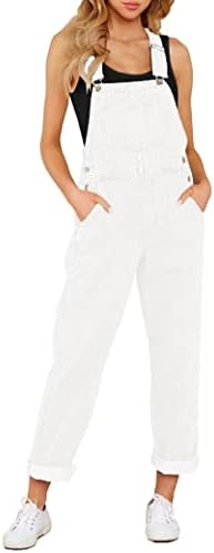 GRAPENT Overalls for Women Loose Fit Jean Denim Bib Jumpsuit Stretch Overall Pants Grapent