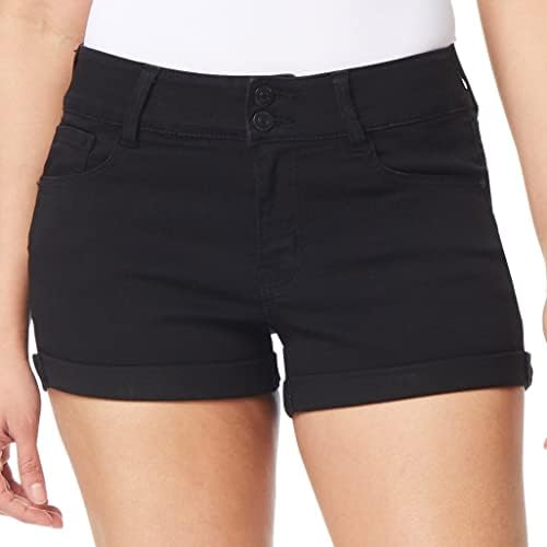 WallFlower Women's Ultra Denim Shorts Mid-Rise Insta Soft Juniors (Standard and Plus) WallFlower