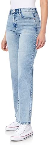 WallFlower Women's Dad Denim High-Rise Insta Vintage Juniors Jeans WallFlower