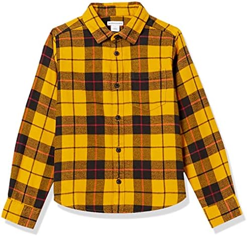 Amazon Essentials Boys and Toddlers' Flannel Button Down Shirt Amazon Essentials