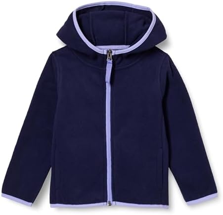 Amazon Essentials Girls and Toddlers' Polar Fleece Full-Zip Hooded Lightweight Jacket Amazon Essentials