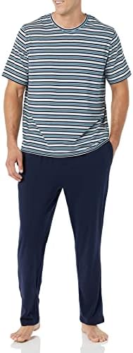 Amazon Essentials Men's Cotton Modal T-Shirt and Full-Length Bottom Pajama Set Amazon Essentials