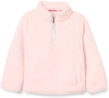 Amazon Essentials Girls and Toddlers' Sherpa Fleece Quarter-Zip Jacket Amazon Essentials