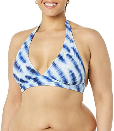 Amazon Essentials Women's Light-Support Tie Halter Bikini Swimsuit Top (Available in Plus Size) Amazon Essentials