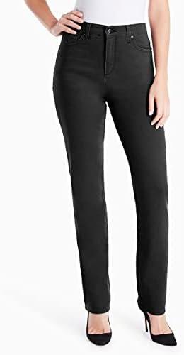 Gloria Vanderbilt Women's Classic Jeans| Amanda High Rise Tapered Mom Jean|Various Size Colors - Black 10 Short Gloria Vanderbilt