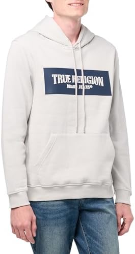 Худи-пуловер True Religion с эмбоссировкой для мужчин, удобное и стильное True Religion