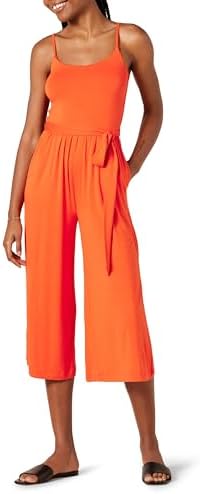 Amazon Essentials Women's Jersey Cami Cropped Wide Leg Jumpsuit Amazon Essentials