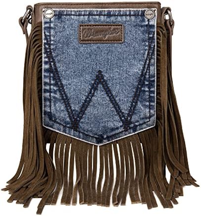 Сумка через плечо Wrangler из натуральной кожи с карманами, 18 см х 20 см Montana West