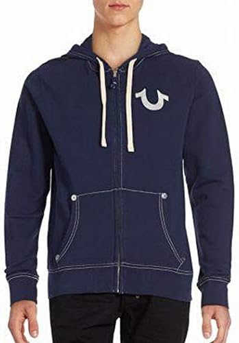 True Religion Men's Classic Logo Long Sleeve Zip Up Hoodie True Religion