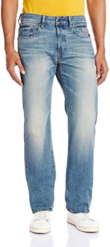 G-Star Men's Attacc Low Rise Straight Leg Jean in Blue G-Star