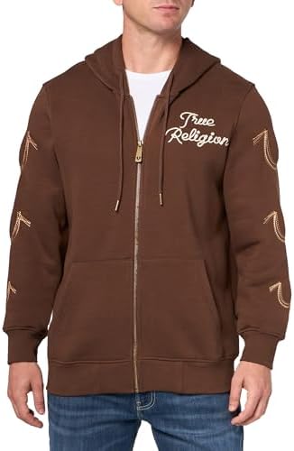 Худи с вышивкой радуги True Religion для мужчин с молнией и высоким качеством True Religion