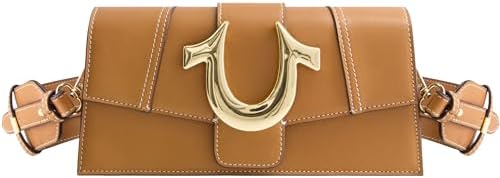 True Religion Women's Shoulder Bag Purse, Mini Flap Crossbody Handbag with Horseshoe Logo True Religion