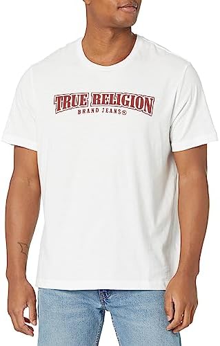 Футболка для мужчин True Religion Relaxed Nu Brush из 100% хлопка с логотипом True Religion