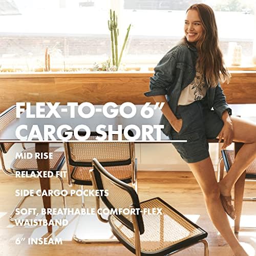 Шорты cargo Lee Women's Flex-to-go со средней талией и расслабленным кроем 15 см Lee