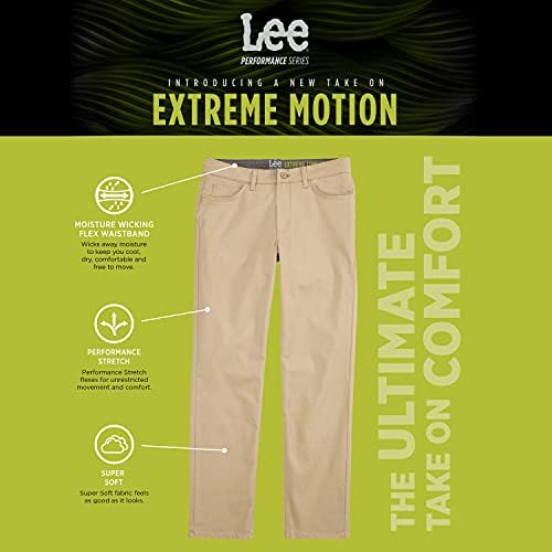 Мужские брюки Lee Extreme Motion Straight Fit с 5 карманами для комфортного движения Lee