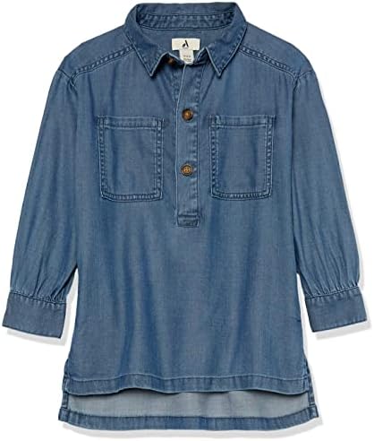 Amazon Essentials Girls' Chambray-Stretch Tunic (Previously Amazon Aware) Amazon Essentials