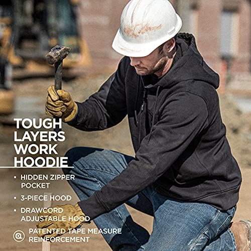 Wrangler Men's Tough Layers Full Zip Work Hoodie Wrangler