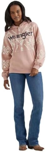 Wrangler Women's Southwest Kabel Pink Geo Hoodie Wrangler