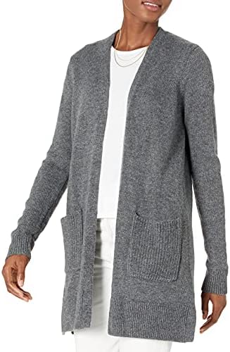 Amazon Essentials Women's Long-Sleeve Jersey Stitch Open-Front Cardigan Amazon Essentials