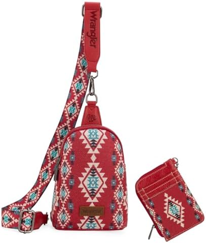 Wrangler Aztec Crossbody Sling Bags for Women Wallet Set Wrangler