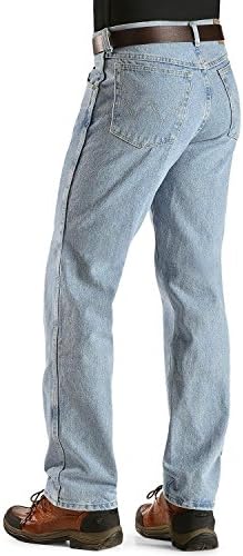 Wrangler Men's Rugged Wear Classic Fit Jean, Rough Wash Indigo, 36x34 Wrangler