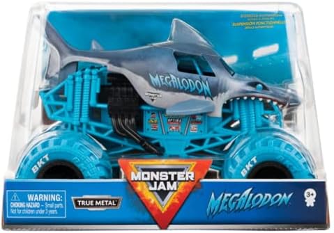 Металлический внедорожник Megalodon из серии Nitro Neon, масштаб 1:24 Monster Jam