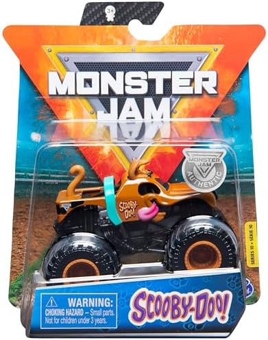 Игрушечный грузовик Monster Jam Scooby Doo, качественная модель 1:64 с водителем Monster Jam