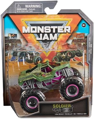 Официальный грузовик Monster Jam Soldier Fortune, масштаб 1:64, металлическая модель для детей от 3 лет Monster Jam