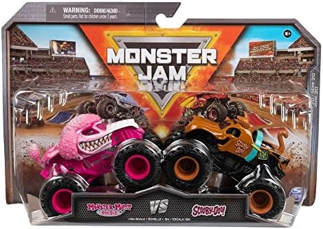 Monster Jam, фигурки монстров Monster Mutt Poodle и Scooby Doo, масштаб 1:64, для детей от 3 лет Monster Jam