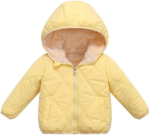 Happy Cherry Boys Girls Puff Jacket Hoodie Coat Windproof Winter Outerwear Lightweight Down Jacket Happy Cherry