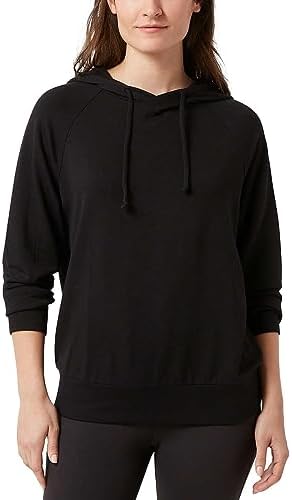 Eddie Bauer Women Hoodie with Drawstring Soft Fabric Relaxed Fit (Black, XXL) Eddie Bauer