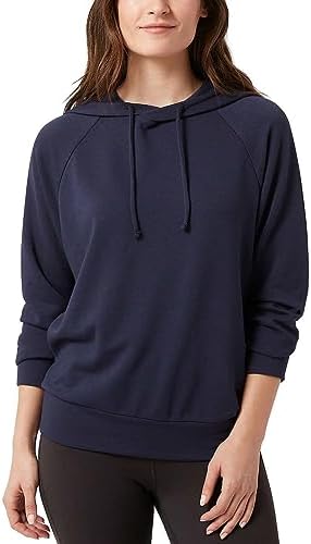 Eddie Bauer Women Hoodie with Drawstring Soft Fabric Relaxed Fit (Navy, XL) Eddie Bauer