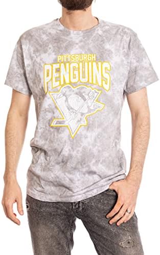 Calhoun NHL Surf & Skate Mens Team Logo Cloud Tie Dye Short Sleeve T-Shirt Calhoun