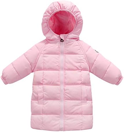 Happy Cherry Baby Kids Hooded Long Coat Winter Down Windproof Jacket Outerwear Happy Cherry