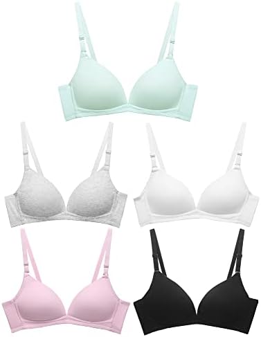 Happy Cherry Girls Training Bras Wireless Lightly Padded Teens Cotton Comfort Seamless Sports Bras Happy Cherry