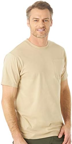 Wrangler Riggs Workwear Men's Short Sleeve Pocket Performance T-Shirt, Khaki, X-Large Wrangler