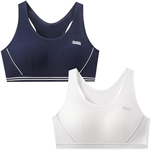 Happy Cherry Racerback Sport Bras for Teens Training Bras Wireless Cotton Tennis Bras for Big Gilrs Size 12-20T Happy Cherry