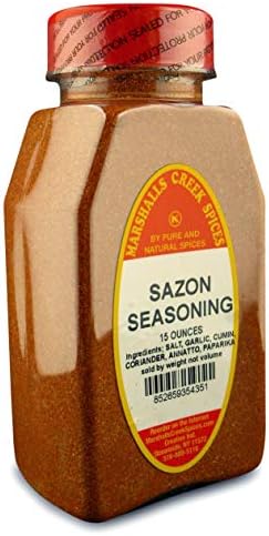 Marshall’s Creek Spices Sazon With Annatto Seasoning, New Size, 15 Ounce Marshalls Creek Spices