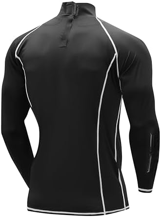 Hockey Shirt with Neck Guard for Adult and Youths,Long Sleeves Compression Shirt with Integrated Neck Guard UNGOCAX