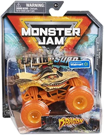 Диекаст машинка Дракон (Земля) 1:64 из серии Monster Jam Земля против Серфинг Monster Jam