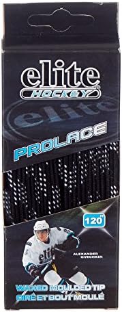 Elite Hockey Prolace Waxed Hockey Skate Laces - Black - 108" Elite