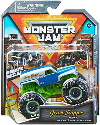 Камион Monster Jam Grave Digger из серии 24, масштаб 1:64, детская игрушка Monster Jam