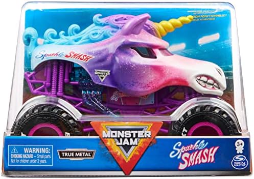 Официальный грузовик Monster Jam Sparkle Smash, коллекционный, 1:24, металлический Monster Jam