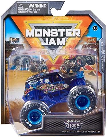 Monster Jam 2023 1:64 Diecast Truck Son-uva Digger, официальный, с графикой, для детей от 3 лет Monster Jam