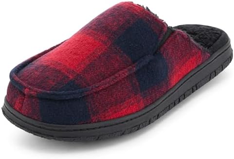 Eddie Bauer Men's Oliver Slippers | House Slippers for Men | Cushioned Footbed Lightweight Slip-On Bedroom Shoes with Rubber Outsole Eddie Bauer