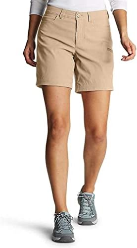 Eddie Bauer Women's Rainier Shorts, Light Khaki, 10, Hiking Shorts Eddie Bauer