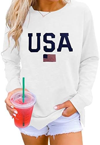 Dressmine Womens Casual Long Sleeve Graphic Tee Shirts Crew Neck Sweatshirts Pullover Tops for Women Dressmine