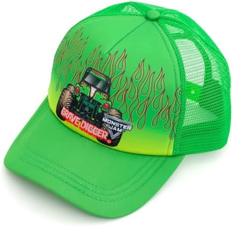 Monster Jam Grave Digger El Toro Loco Megalodon Mesh Adjustable Snapback Baseball Cap One Size Monster Jam