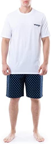 Wrangler Men's Jersey Top and Micro-Sanded Cotton Shorts Pajama Sleep Set Wrangler