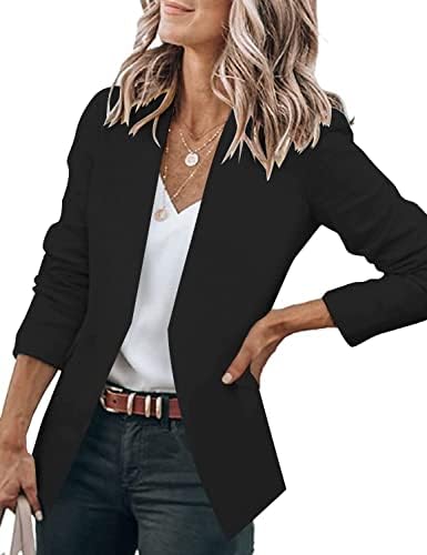 GRAPENT Women's Open Front Business Casual Pockets Work Office Blazer Jacket Suit Grapent